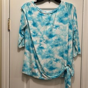 Blue Tie-Dye Women's Top